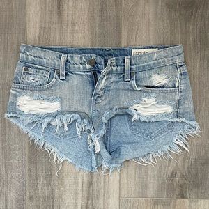 Pistols Distressed Low Rise Shorts Size Small